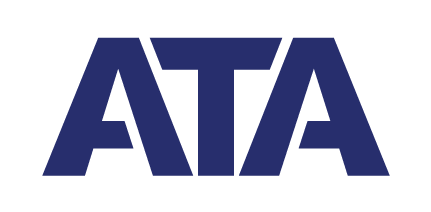 ATA:s logotyp – vi skapar säkra och trygga trafikmiljöer.